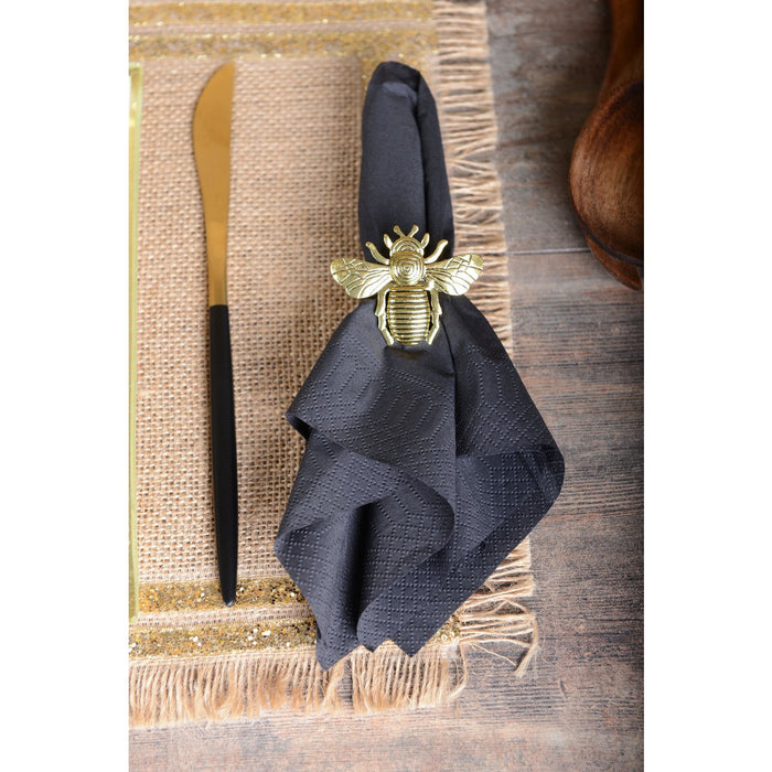 Set of 4 rounds of bee towels