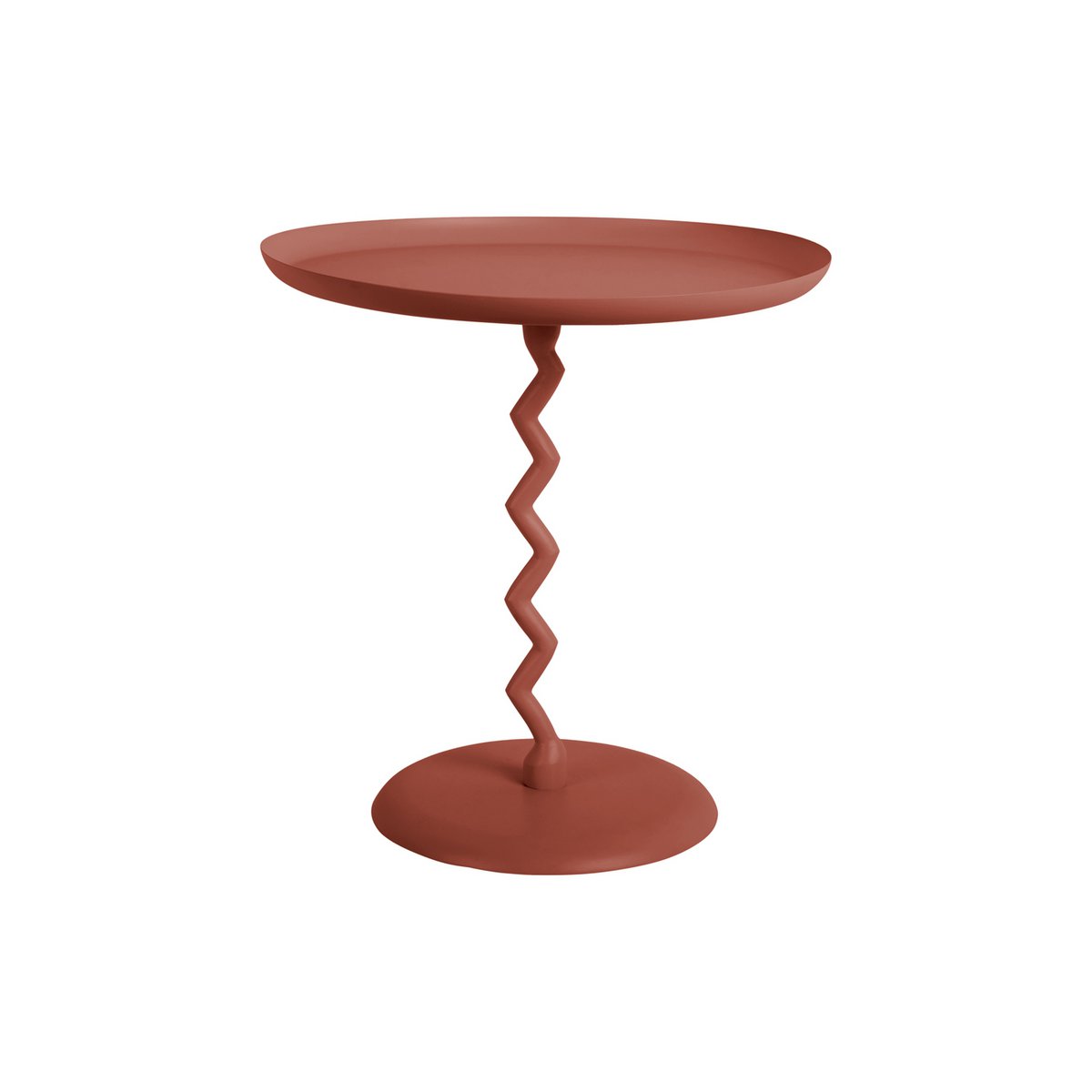 Red Wine Zig Zag Side Table -  Medium