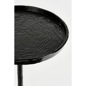 Colin Side Table - H58 x Ø34 cm - Recycled Aluminum - 100% FSC - Black