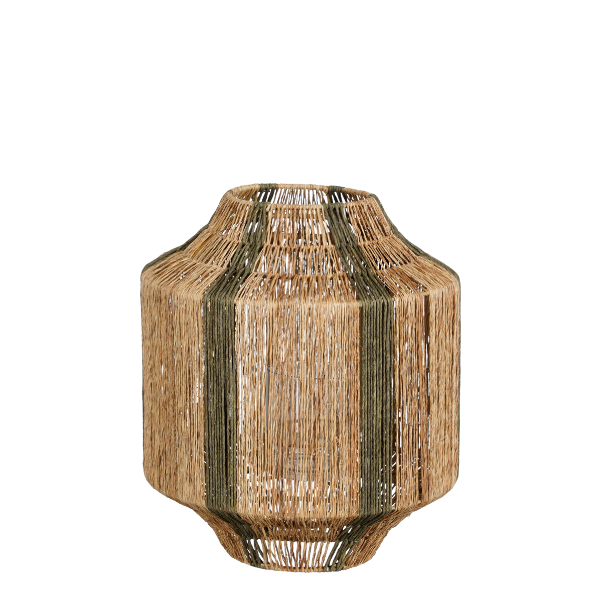 Liliano Lantern - H36 x Ø30 cm - Jute - Dark green