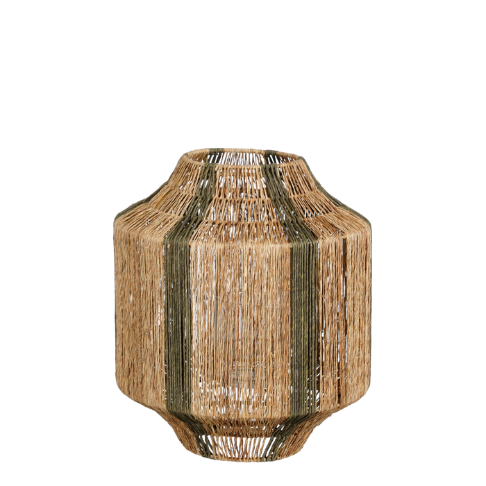 Liliano Lantern - H36 x Ø30 cm - Jute - Dark green