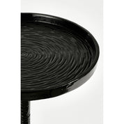 Colin Side Table - H68 x Ø24 cm - Recycled Aluminum - 100% FSC - Black