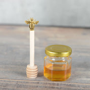 Golden honey spoon Bee