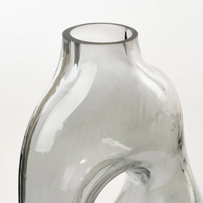 Jay Vaas - L19 x B11 x H25 cm - Glas - Lichtgrijs