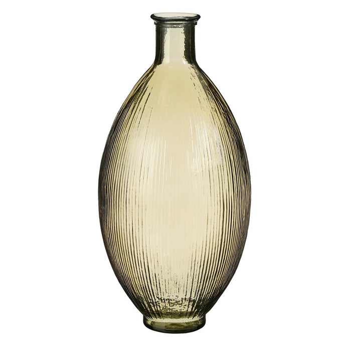 Firenza Flessenvaas - H59 x Ø29 cm - Gerecycled glas - Lichtbruin