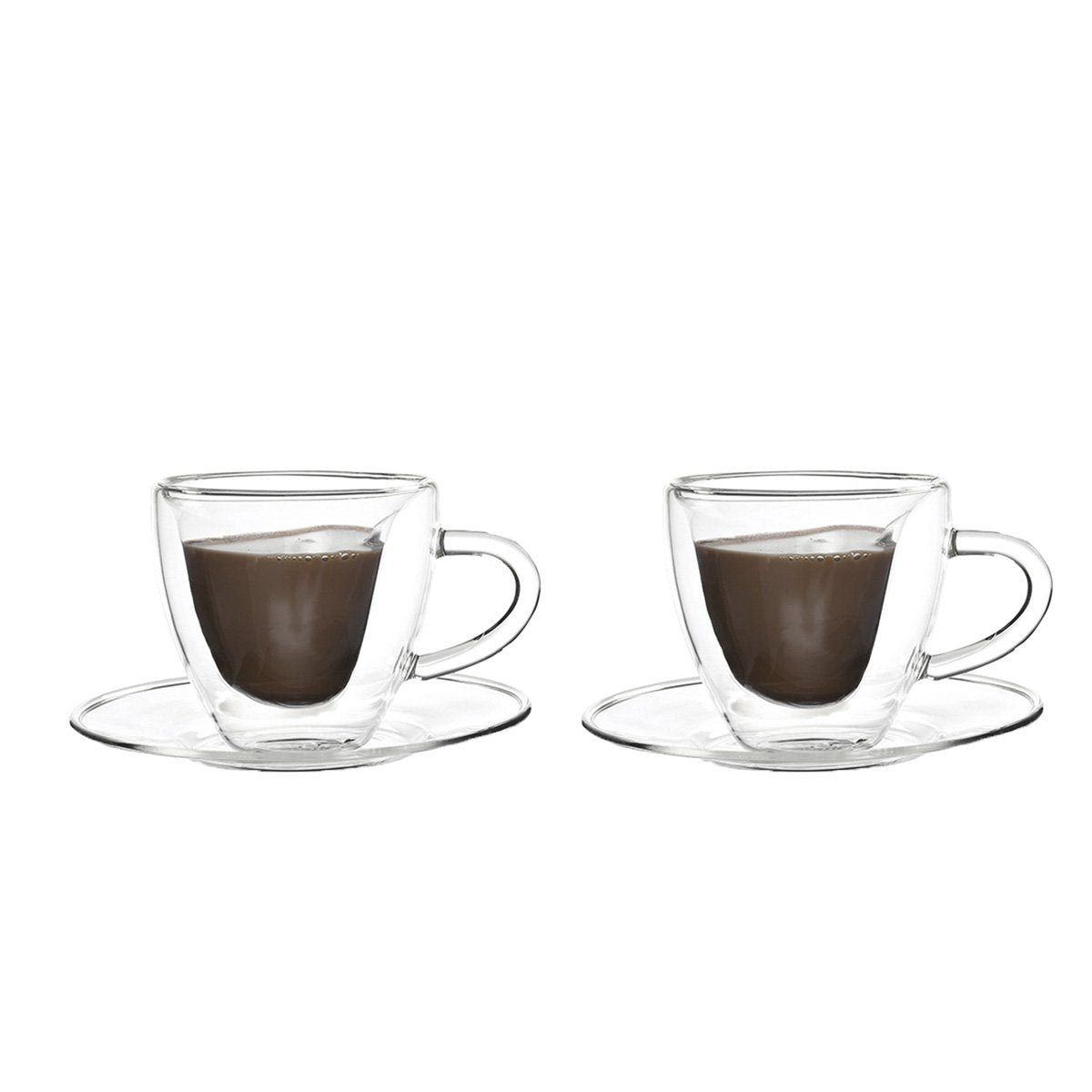 Double wall cups Coffee in heart 150ml - Lot of 2