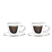 Double wall cups Coffee in heart 150ml - Lot of 2