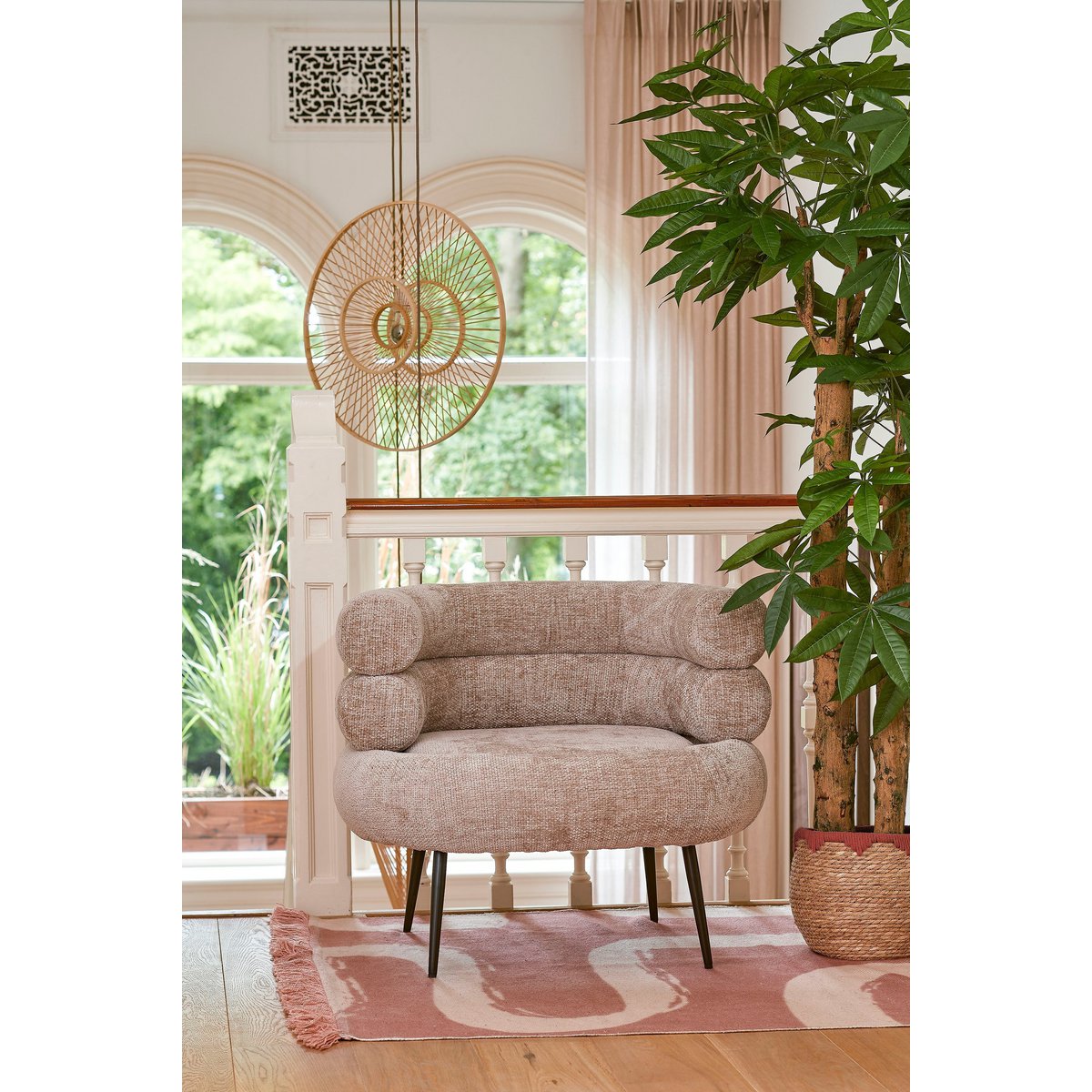 Jorck Plant Basket - Set of 3 - H24 x Ø26 cm - Seagrass - Red, Brown