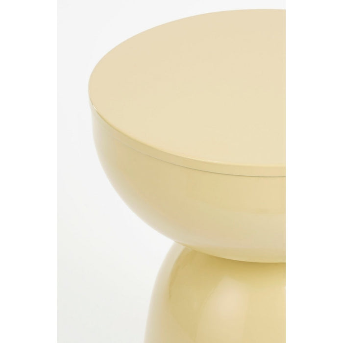 Elliot side table - H45 x Ø32 cm - Iron - Beige