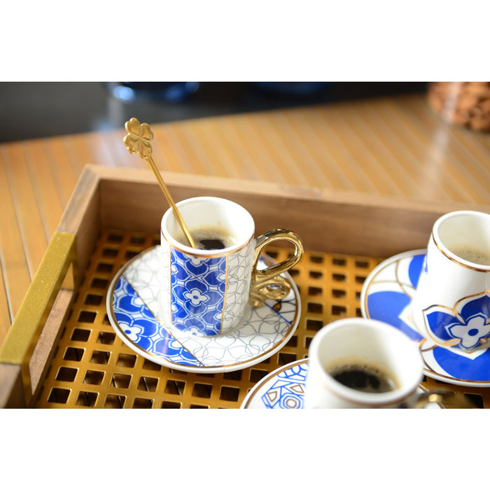 SET OF 4 COFFEE CUPS AND SAUCER EMPIRE