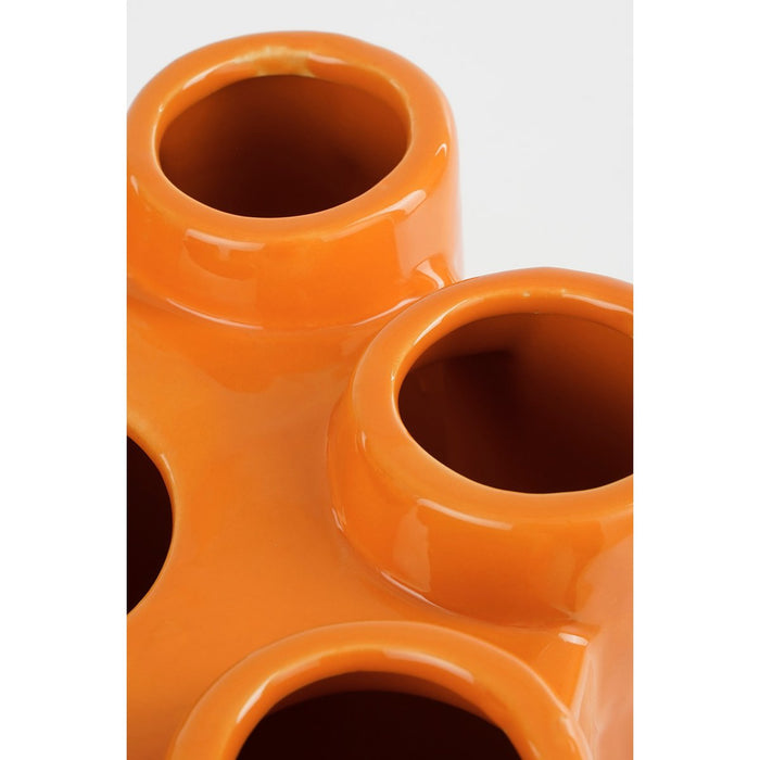 Minda Tulip Vase - H34 x Ø28 cm - Ceramic - Orange