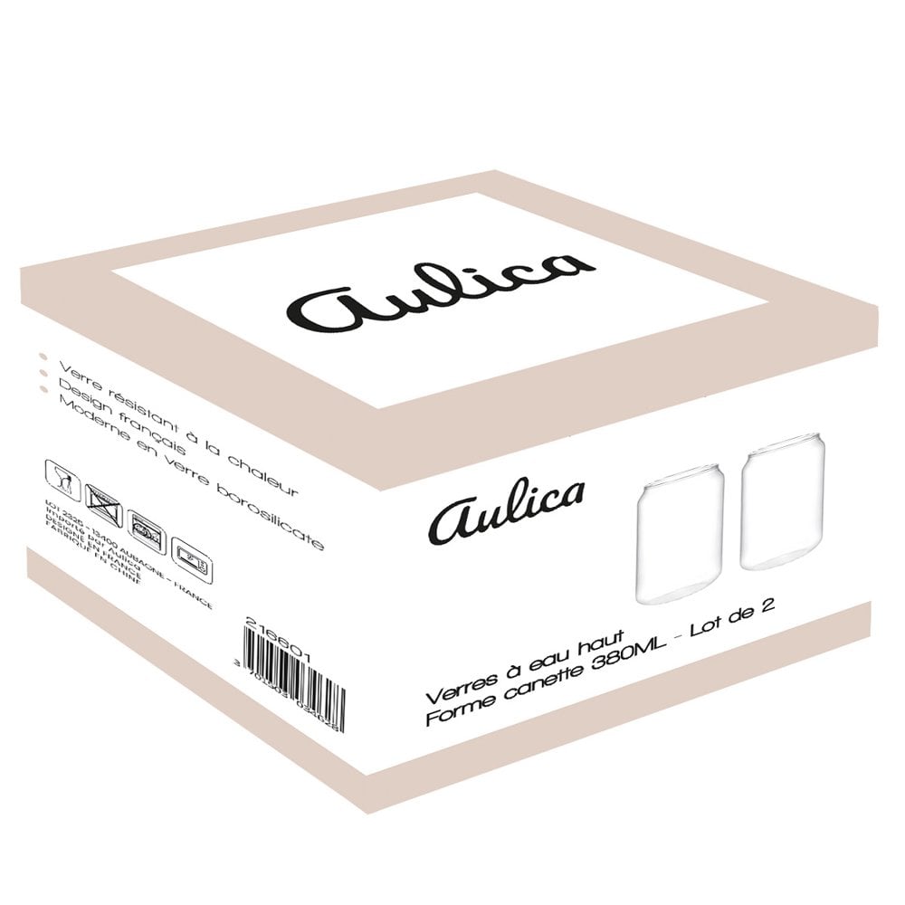 HIGH SHAPED WATER GLASSES 380ML CAN - SET OF 2