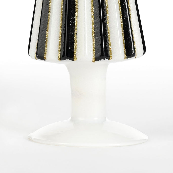 Decoration Christmas tree - H40 x Ø9 cm - Glass - White, Black