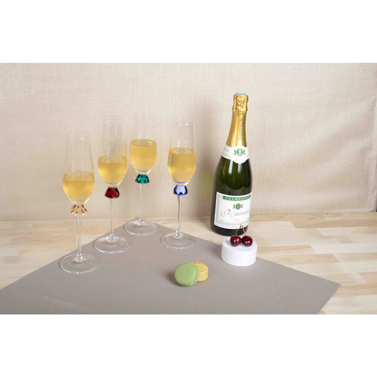 Rainbow Diamond Flutes - Set of 4