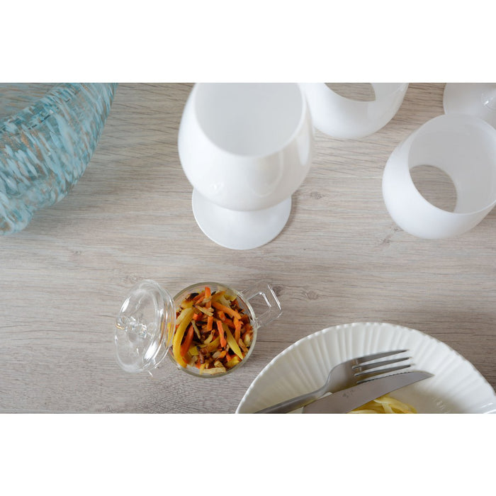 Mini glass saucepan 7x11x6cm